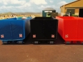 Mulden Container und Zubehör für Siku Hakenlift 6786 - Hoch-Container rot schwarz blau